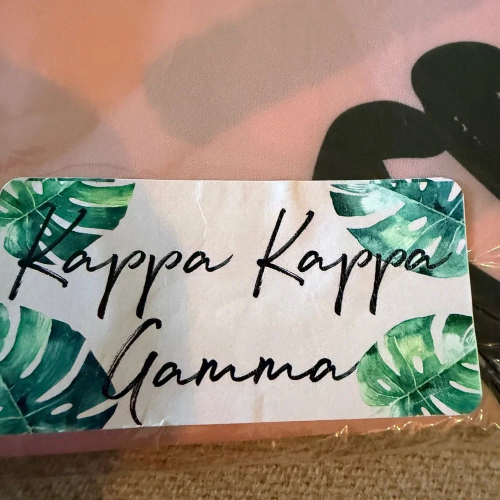 Sorority Shop Kappa Kappa Gamma Tropical Palm Flag Dorm Decor Pink 3x5ft